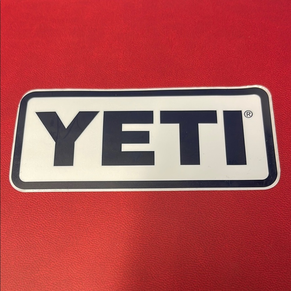 YETI Navy and White Logo Sticker